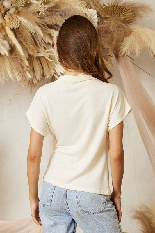Charlotte Cream Knit Top