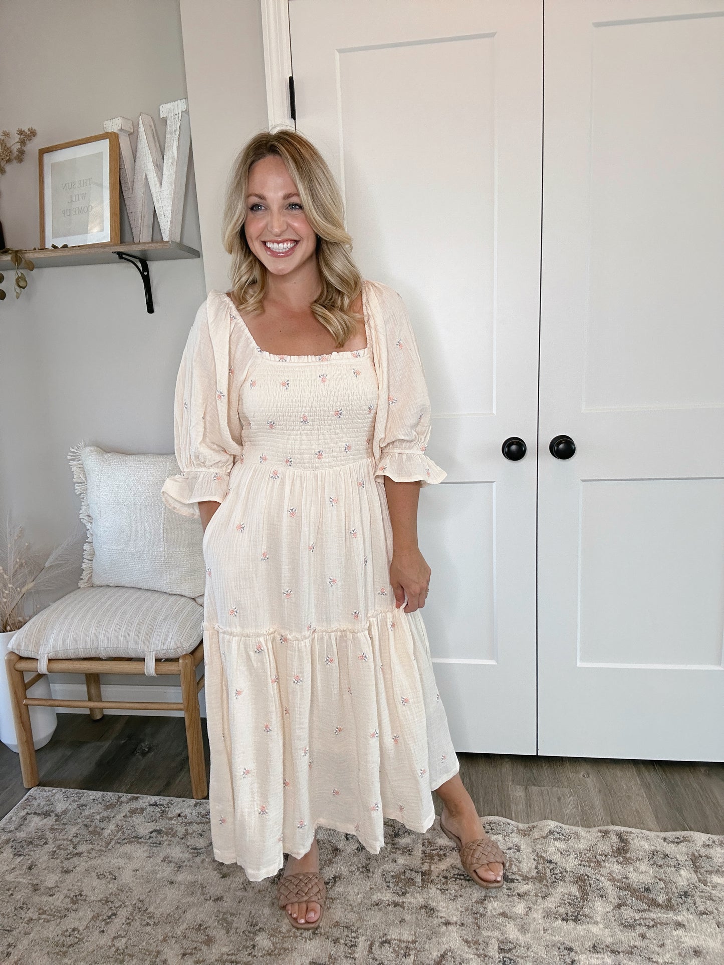 The Free Floral Midi Dress