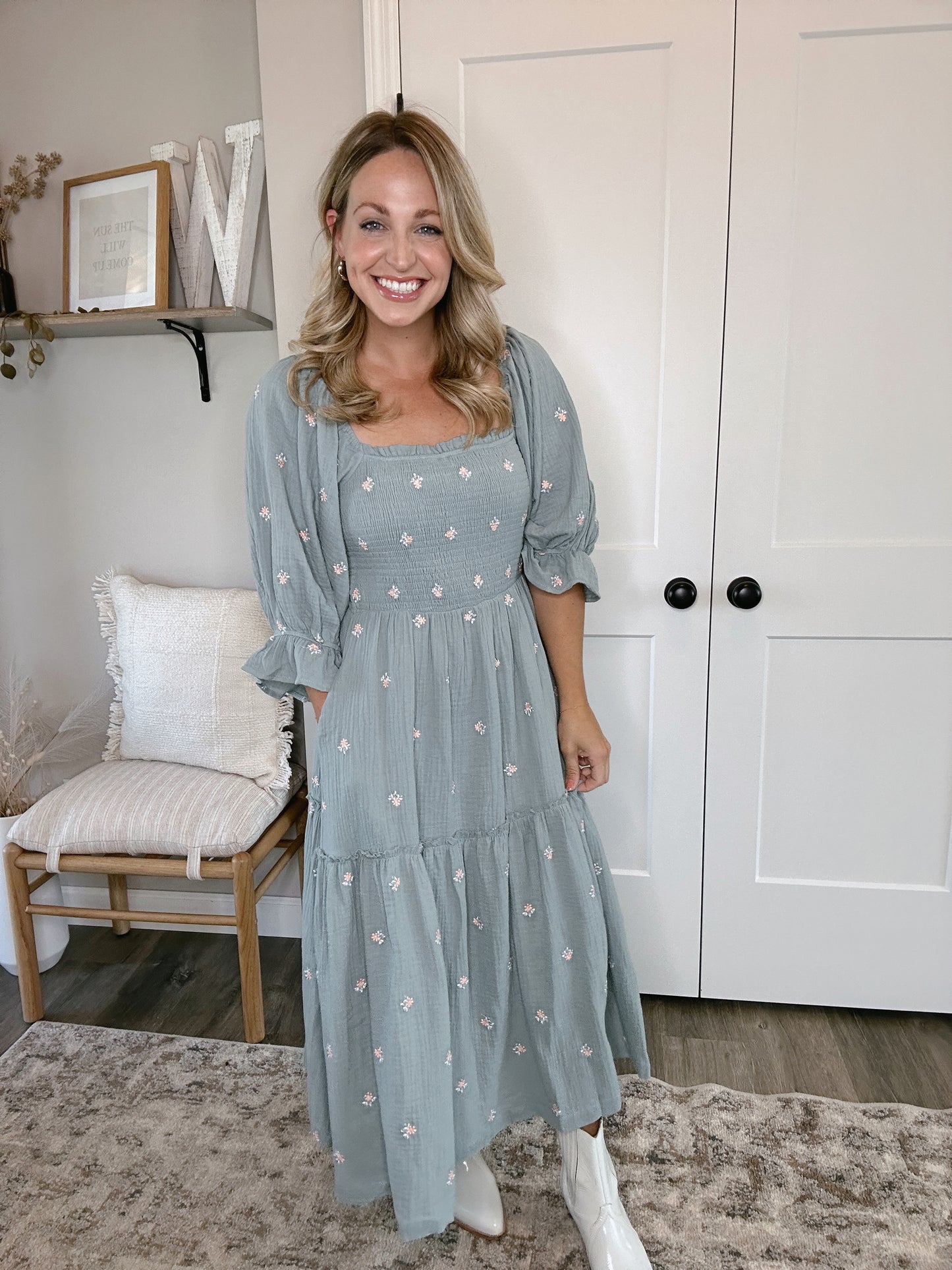 The Free Floral Midi Dress