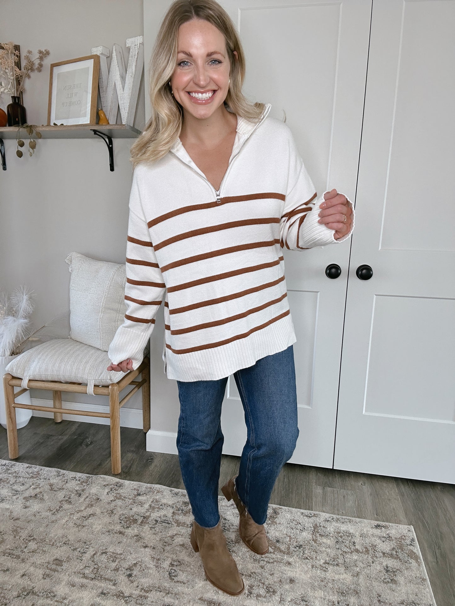 Cozy Striped Knit Sweater