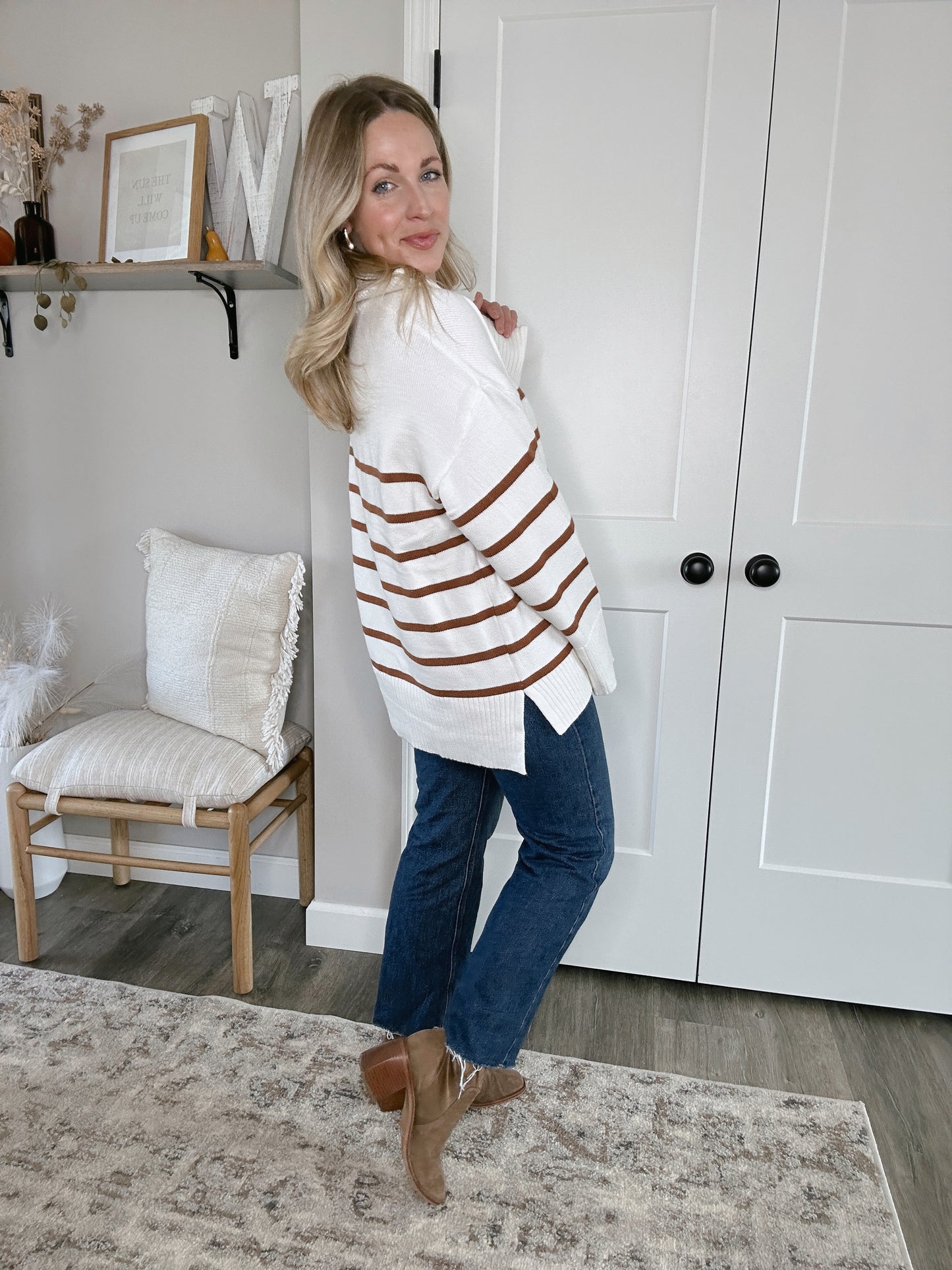 Cozy Striped Knit Sweater