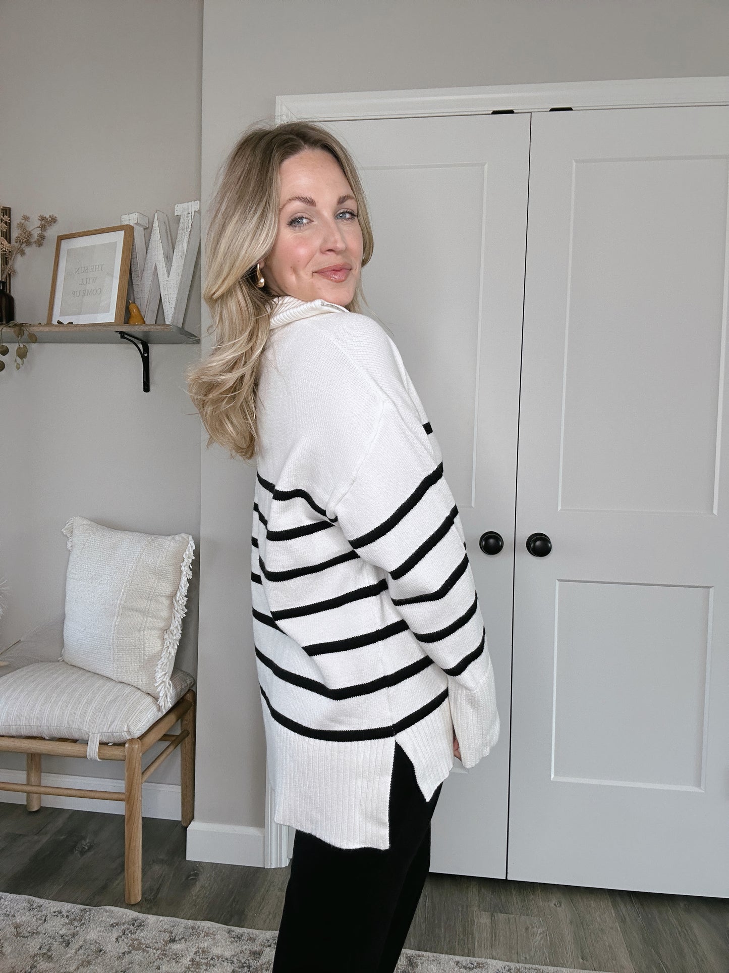 Cozy Striped Knit Sweater