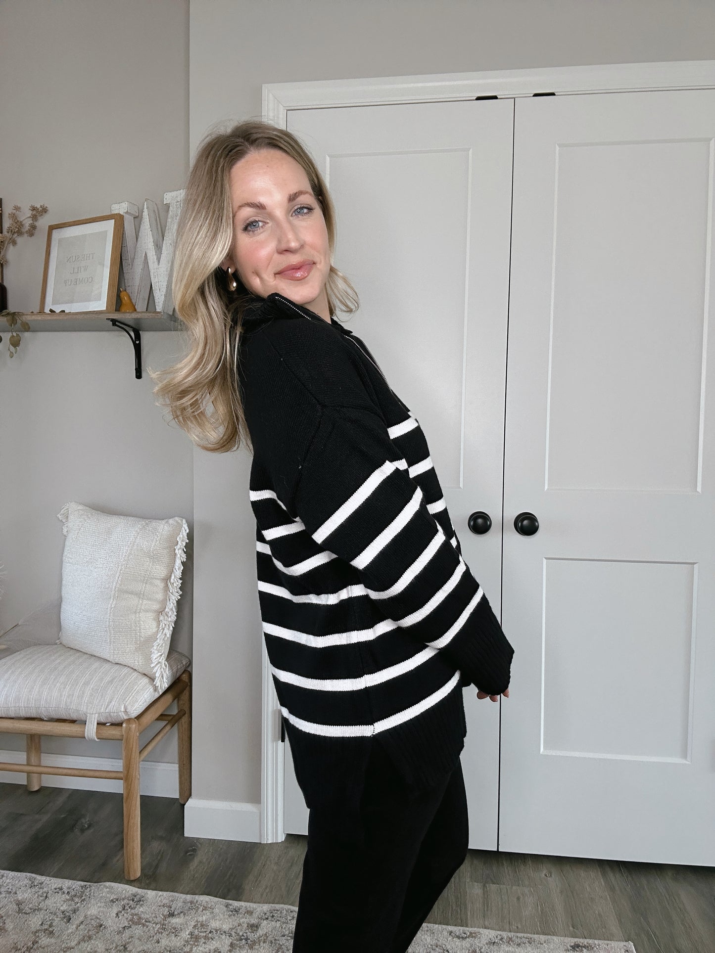 Cozy Striped Knit Sweater