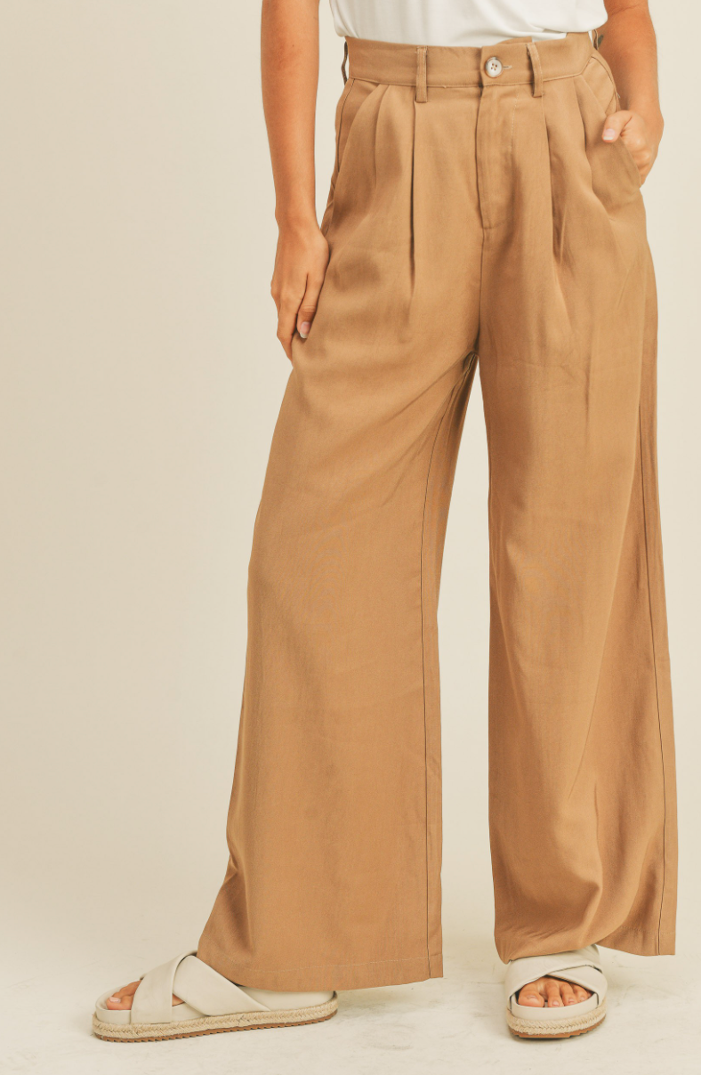 High Waisted Wide Leg Trousers