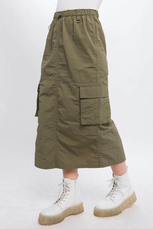 Cargo Envelope Skort Olive - Mixo Concept Store