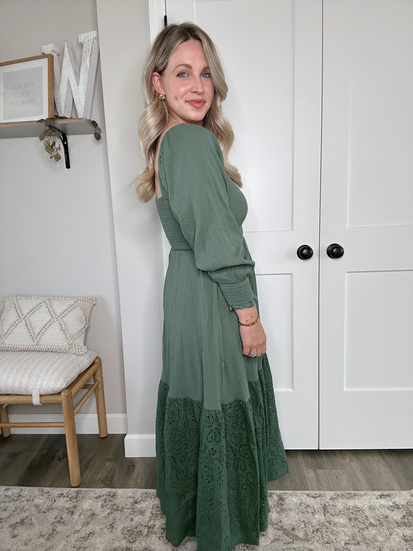 Eyelet Maxi Dress