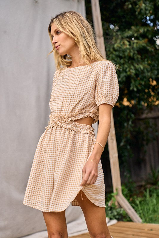 The Gingham Cut Out Dress