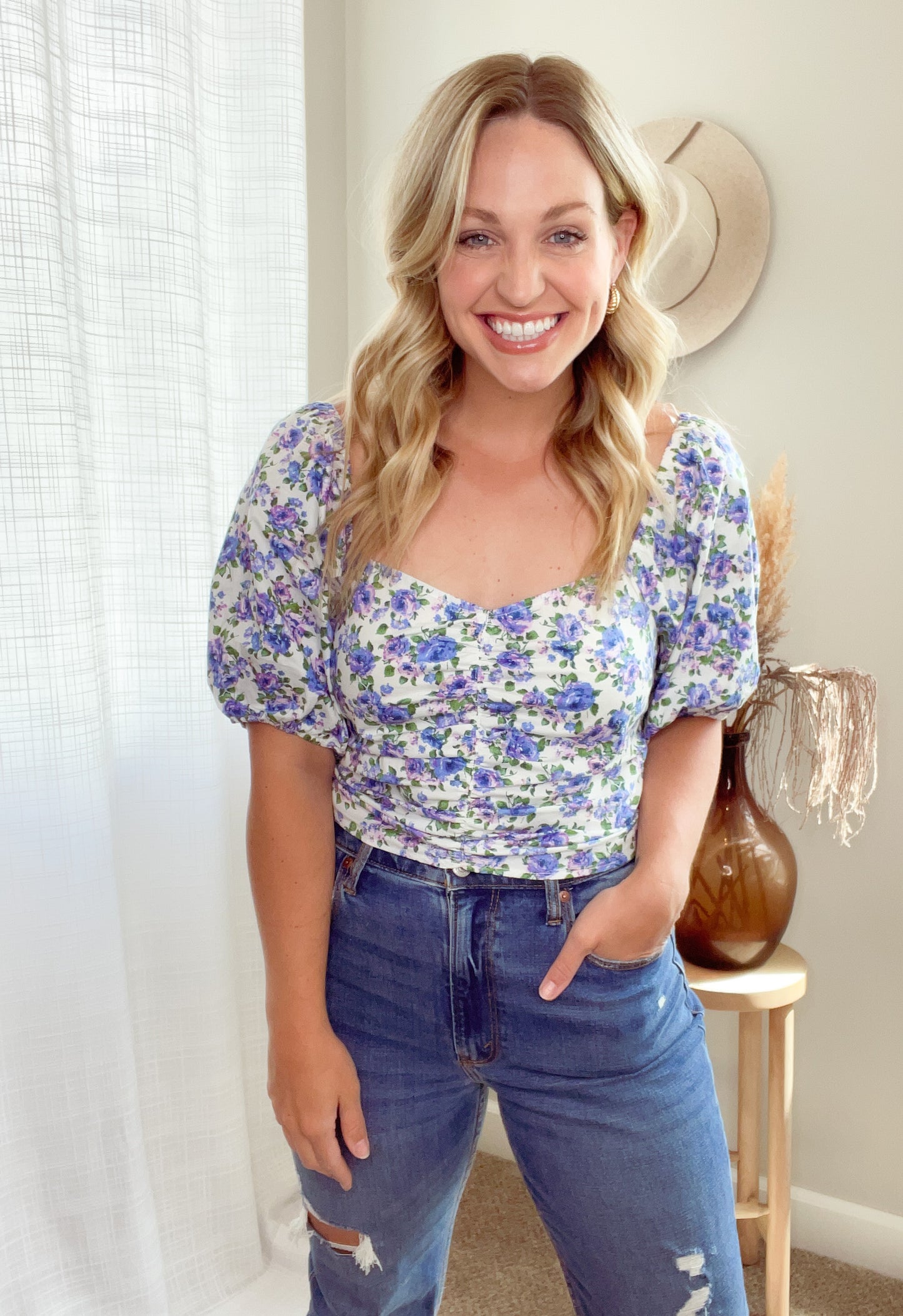 The Blue Floral Top