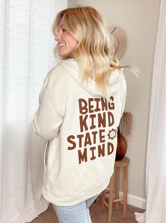 Being Kind State of Mind Zip Up