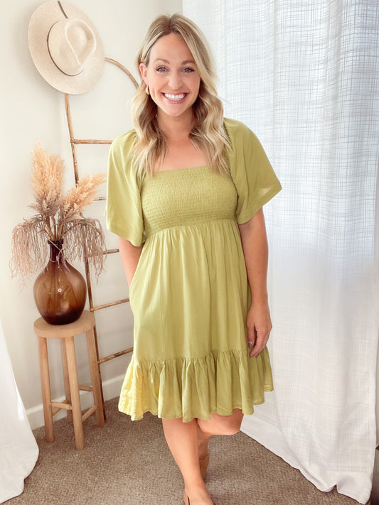 Flutter Sleeve Dress